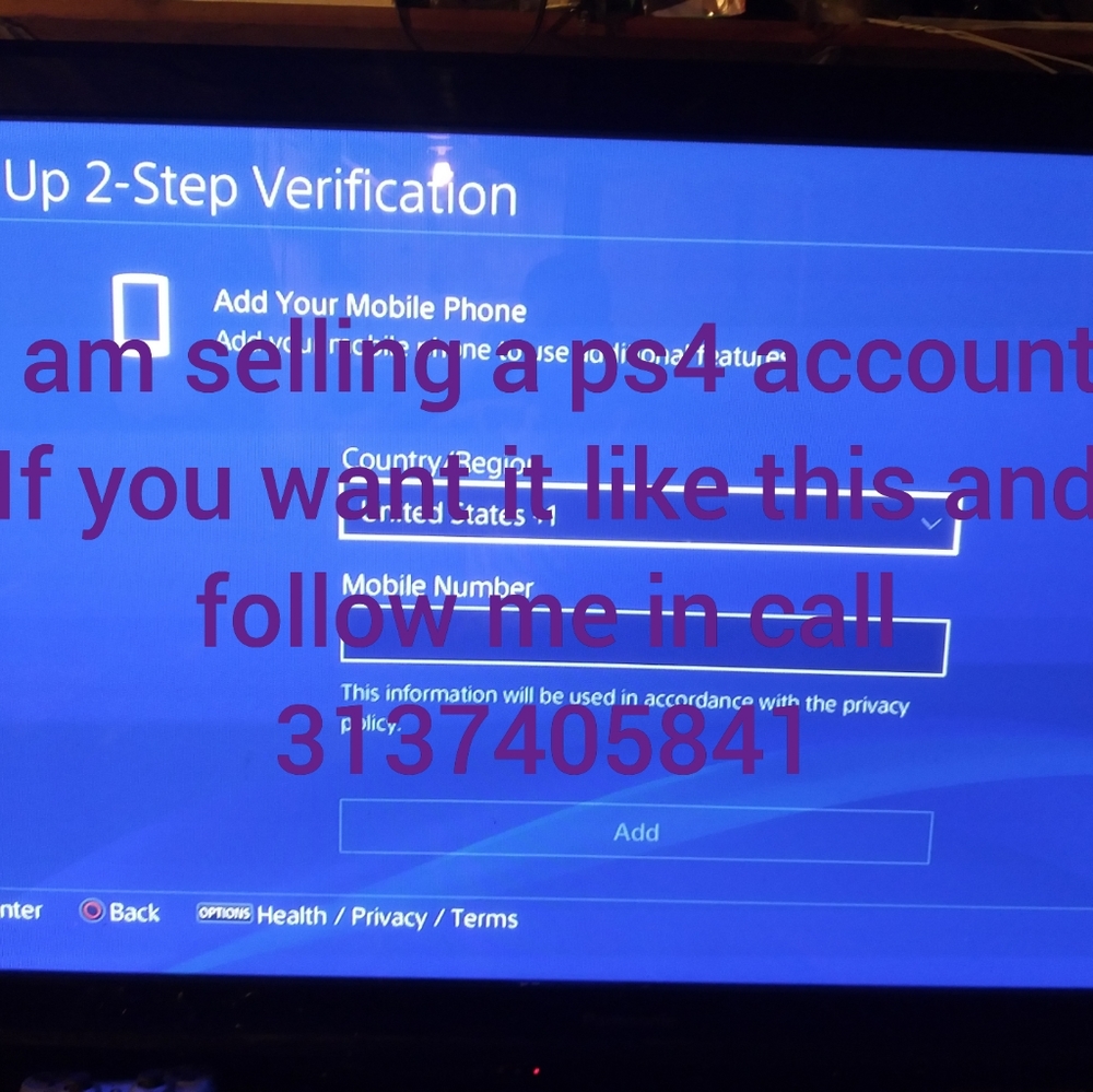 Ps4 account